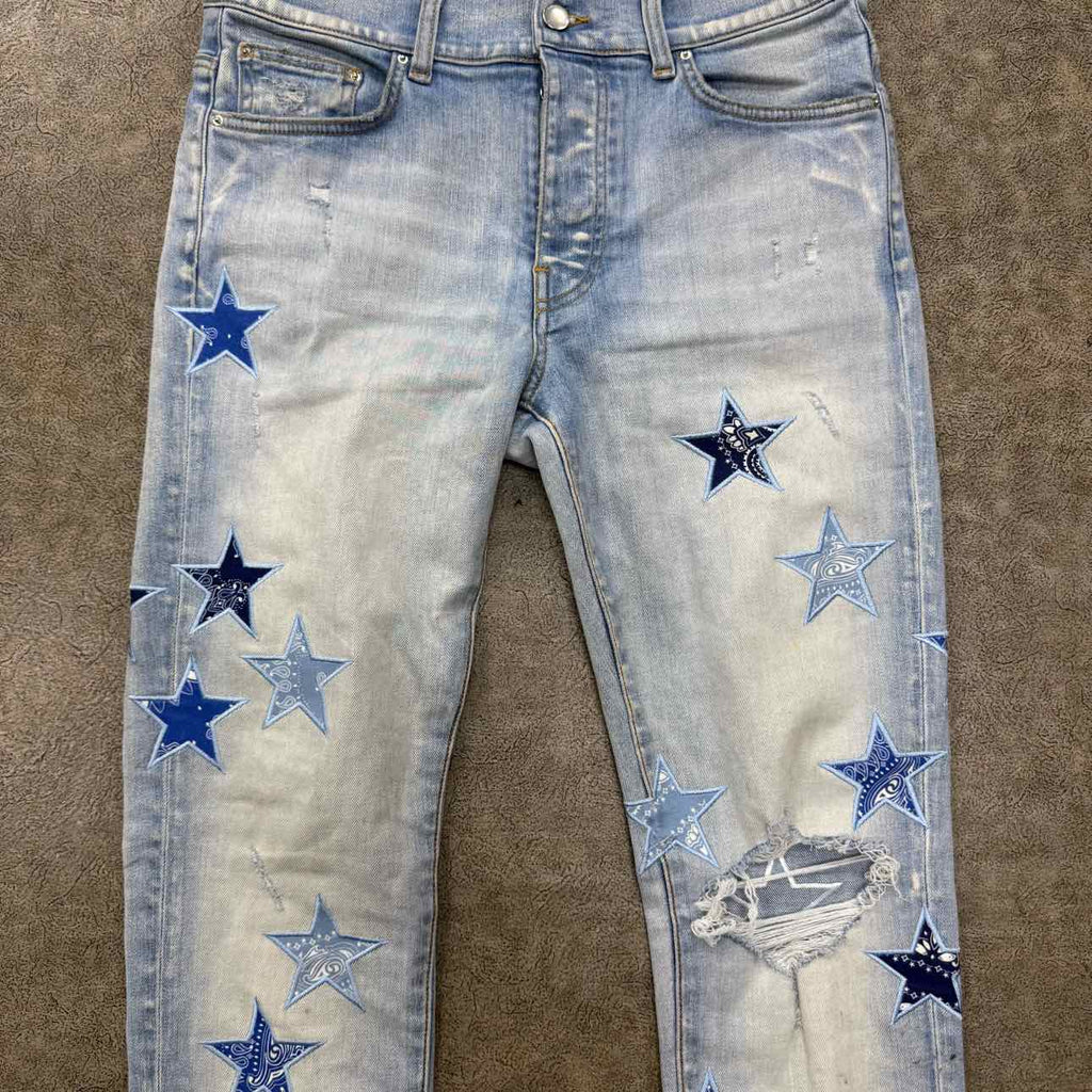 Amiri Jeans "STARS" Blue Used Size 32
