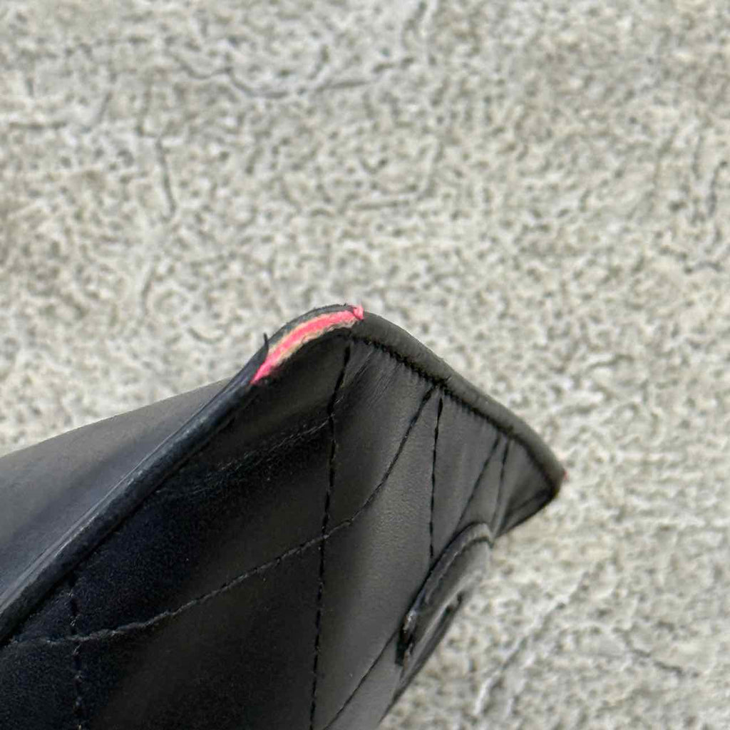 Chanel Card Holder "CAMBON LINE" Used Black Size OS