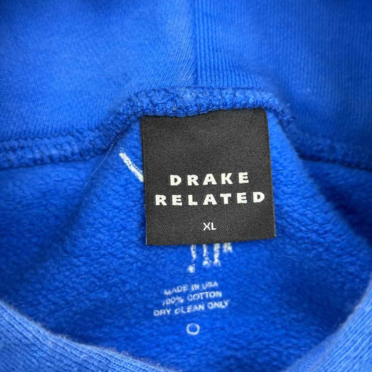 Drake Related Hoodie &quot;FATD&quot; Blue Used Size XL