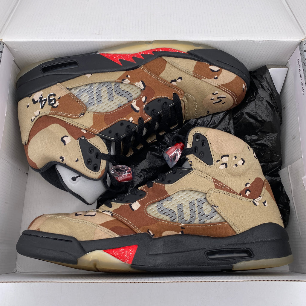 Air Jordan 5 Retro "Supreme Camo" 2015 Used Size 11