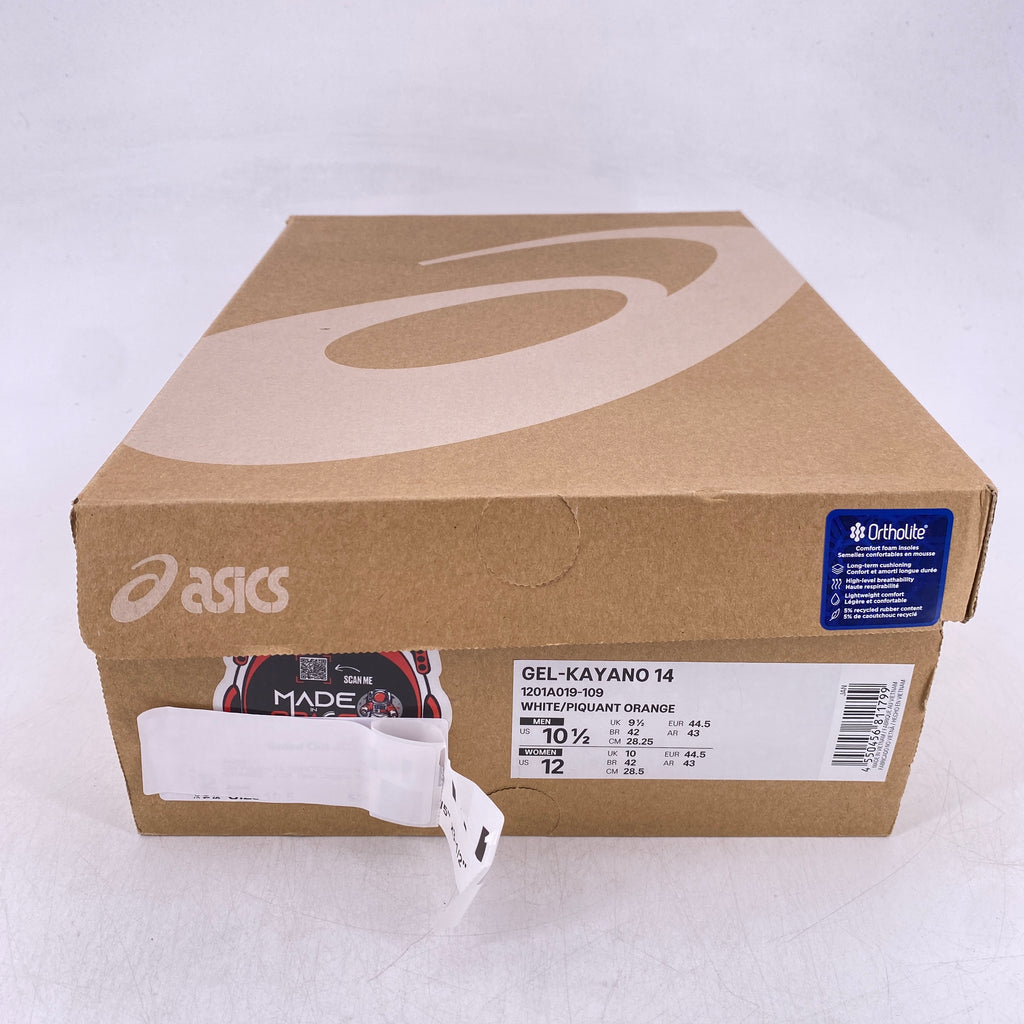 Asics Gel-Kayano 14 "White Piquant Orange" 2023 New Size 10.5