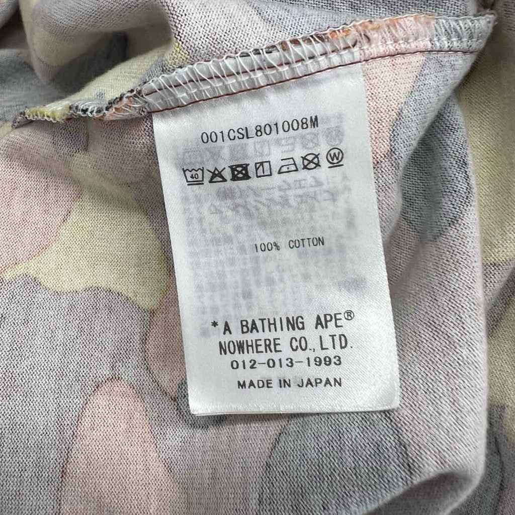 Bape T-Shirt "1ST CAMO APE HEAD" Yellow Used Size L