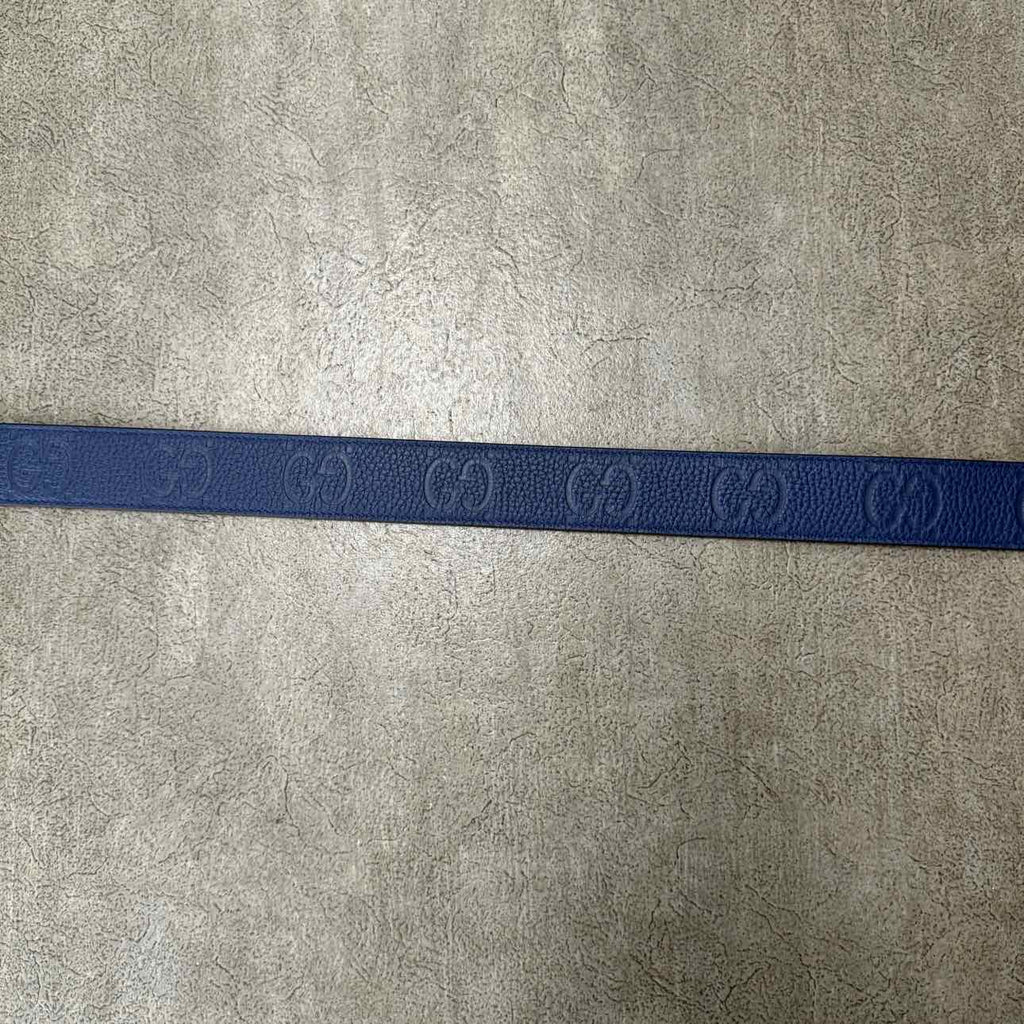 Gucci Belt "GG MONOGRAM" New Navy Size 40