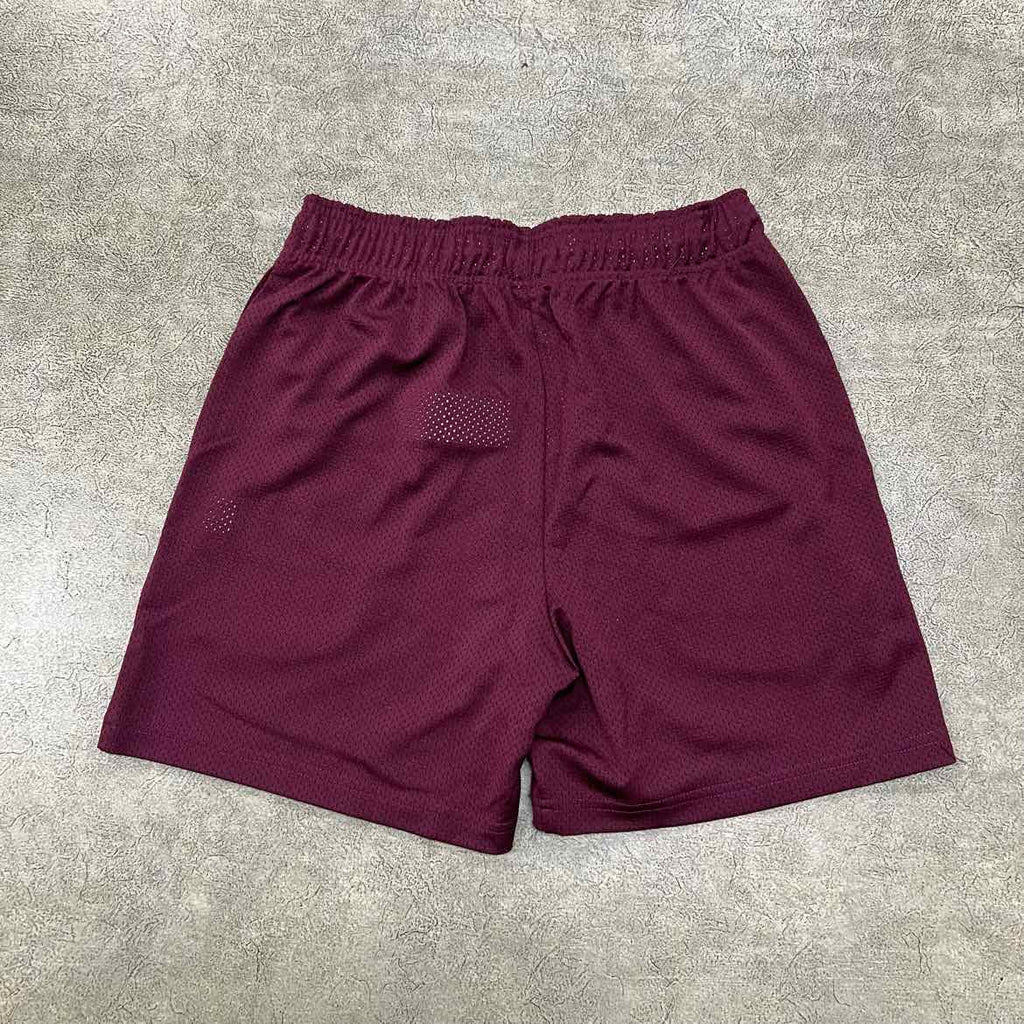 Eric Emanuel Mesh Shorts "BASIC LOGO" Maroon New Size M