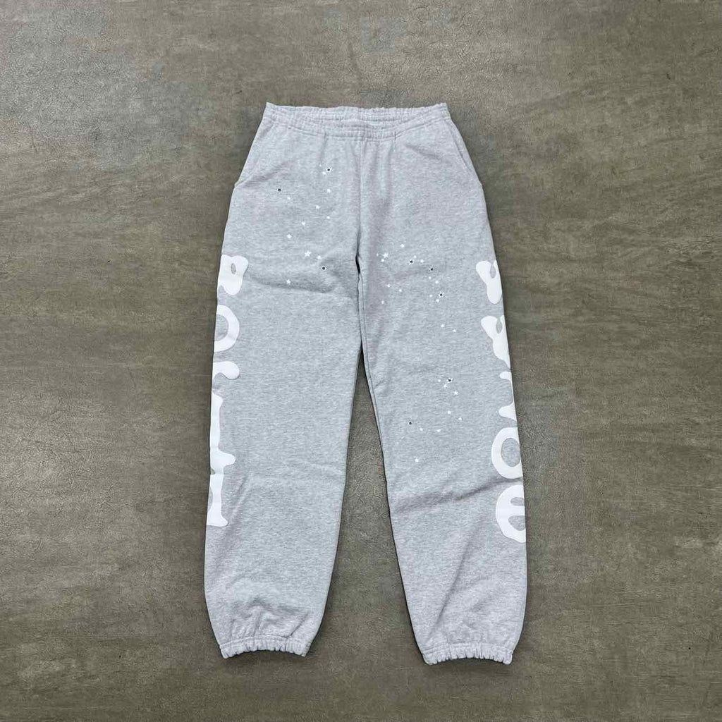 Sp5der Sweatpants "BELUGA" Grey New Size L