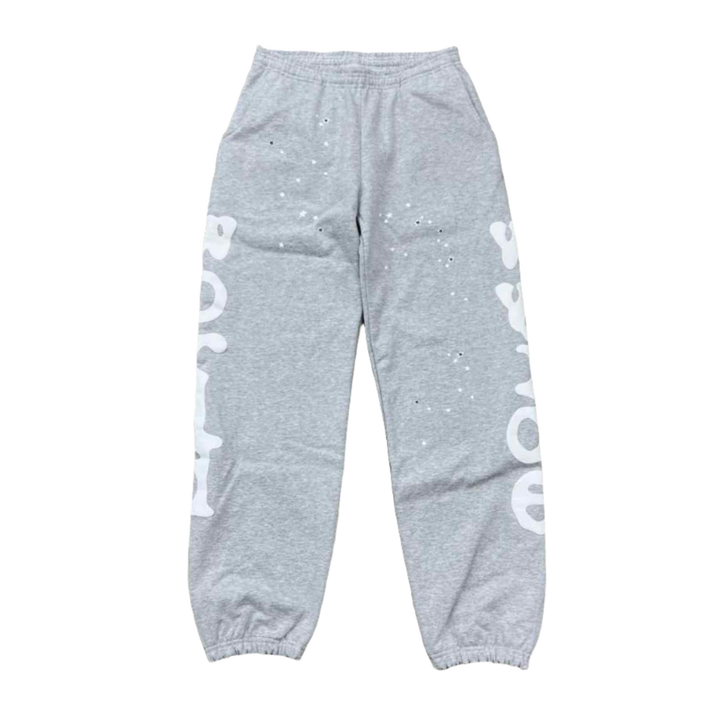 Sp5der Sweatpants "BELUGA" Grey New Size L