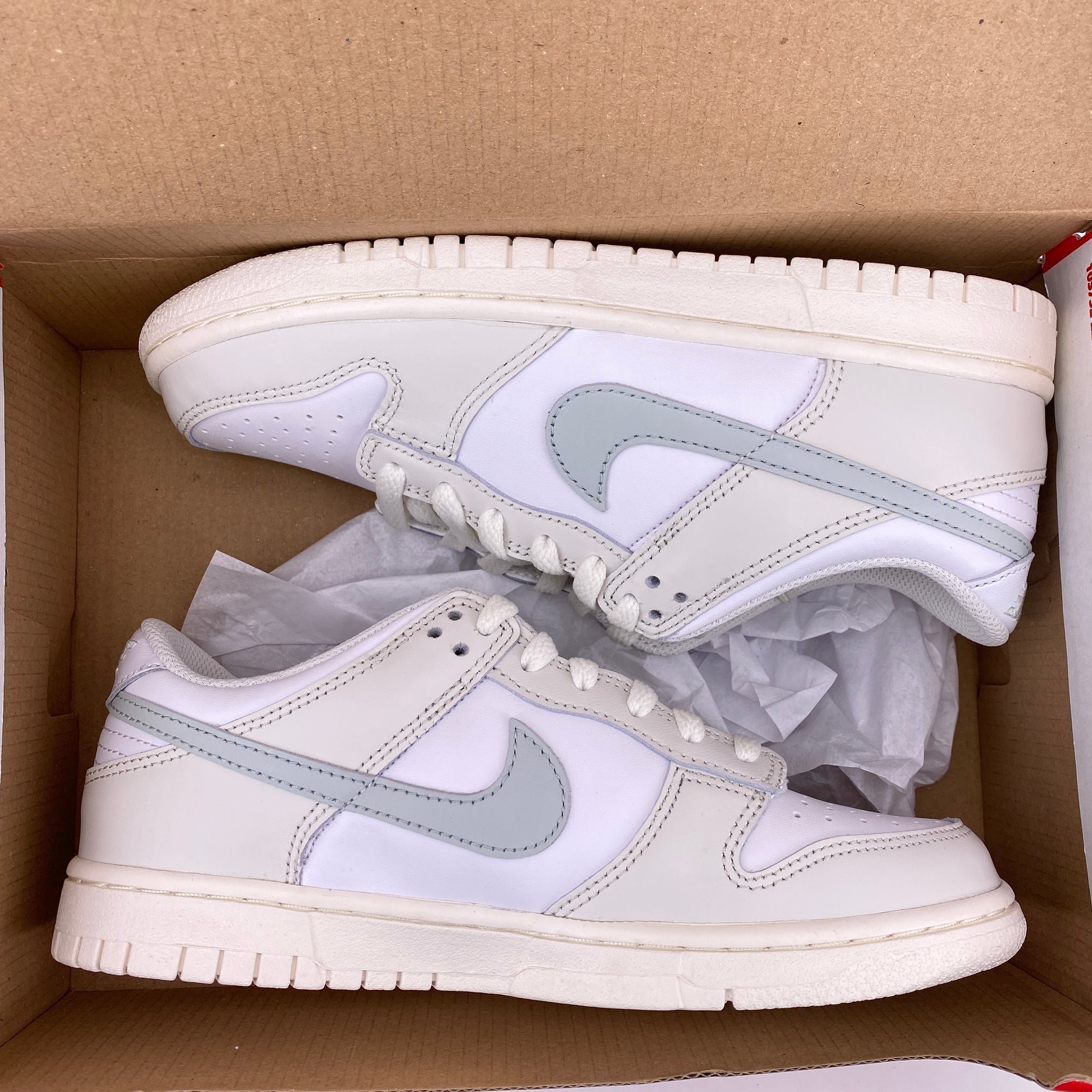 Nike (GS) Dunk Low &quot;Phantom Light Silver&quot; 2024 New Size 5.5Y