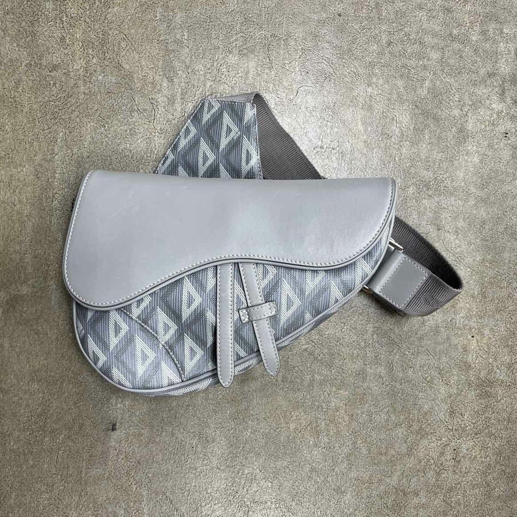 Dior Saddle Bag "DIAMOND" Used Grey Size OS