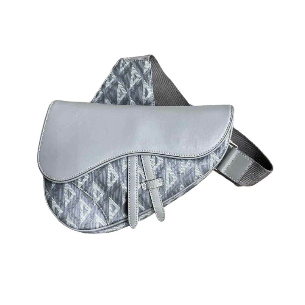 Dior Saddle Bag "DIAMOND" Used Grey Size OS