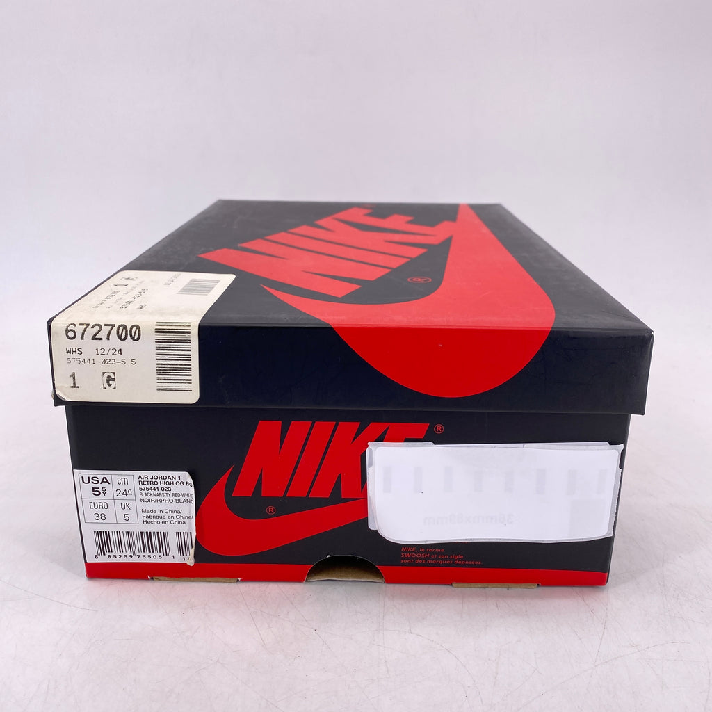 Air Jordan (GS) 1 Retro High OG "Bred" 2013 Used Size 5.5Y