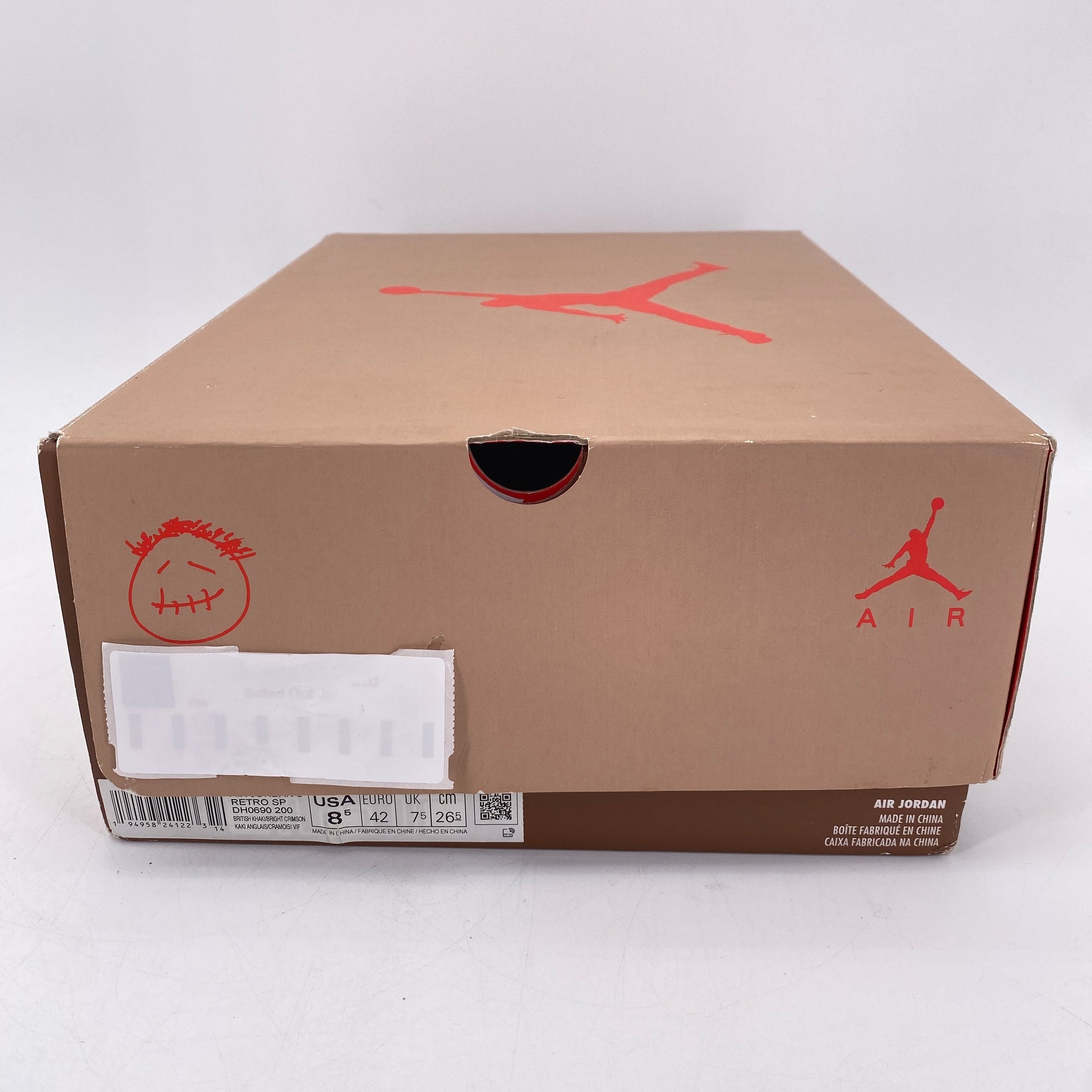 Air Jordan 6 Retro &quot;Travis Scott British Khaki&quot; 2021 New Size 8.5