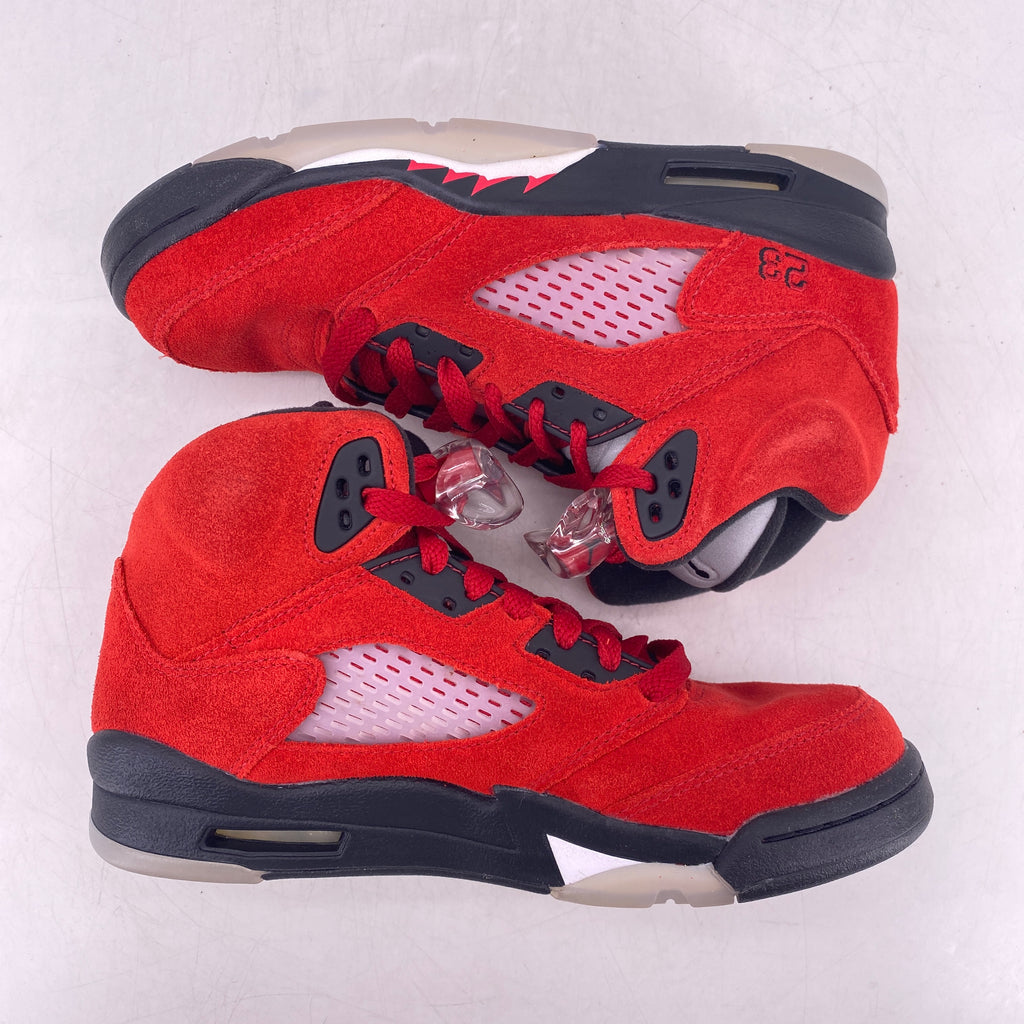 Air Jordan (GS) 5 Retro "Raging Bull Red Suede" 2021 Used Size 5Y