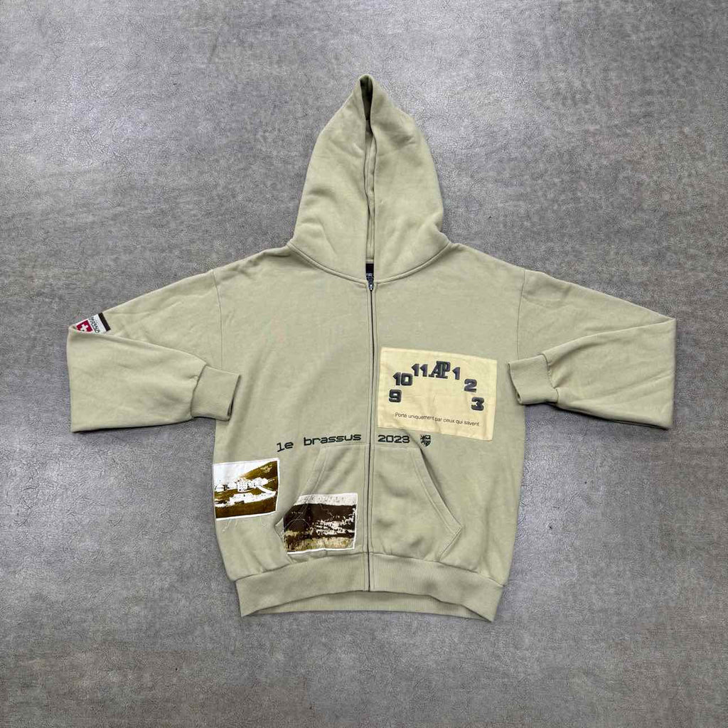 Travis Scott Zip Up "AUDEMARS PIGUET LE BRASSUS" Khaki Used Size L
