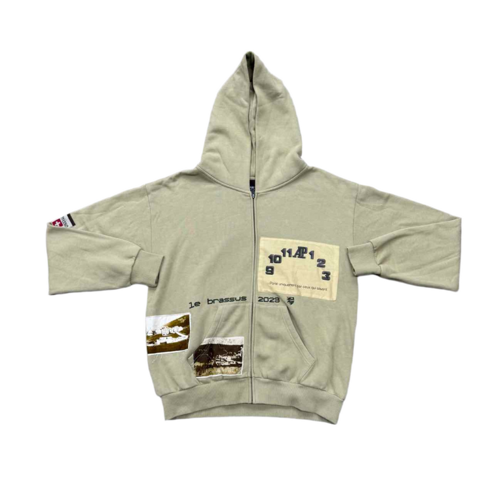 Travis Scott Zip Up "AUDEMARS PIGUET LE BRASSUS" Khaki Used Size L