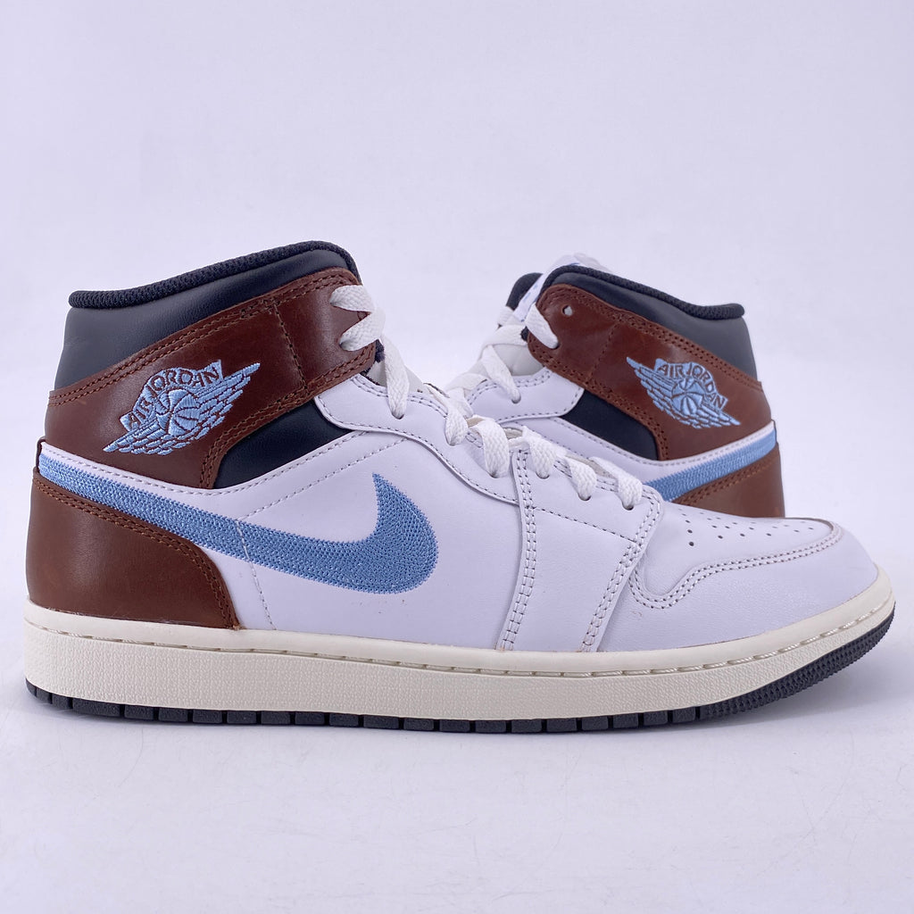 Air Jordan 1 Mid "Brown Blue Grey" 2024 New Size 9.5