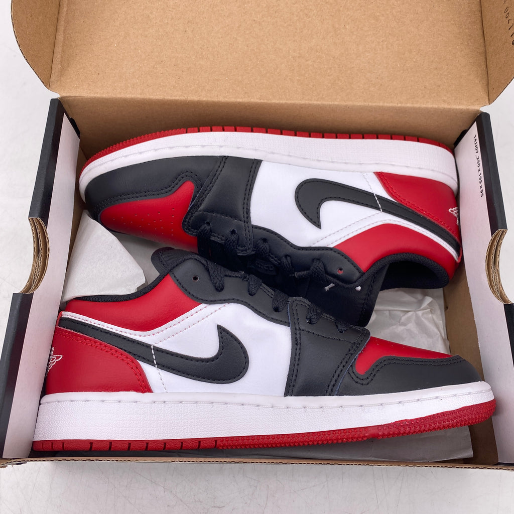 Air Jordan (GS) 1 Low "Bred Toe" 2021 New Size 4Y
