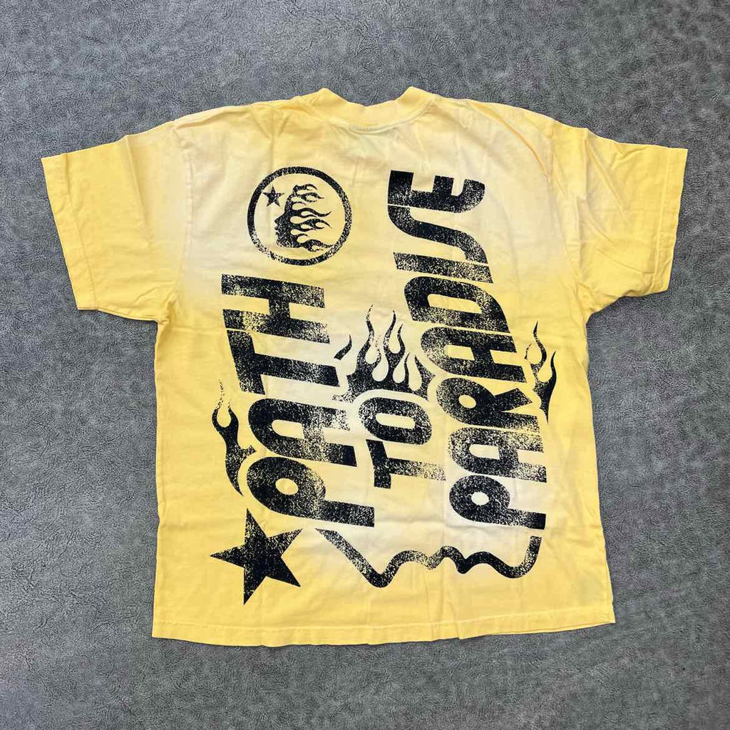 Hellstar T-Shirt "JESUS" Yellow New Size L