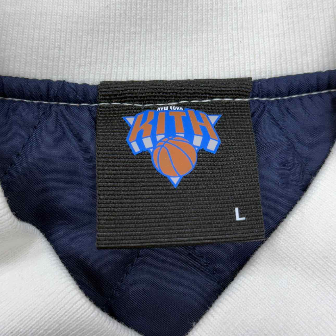 Kith Varsity Jacket &quot;KNICKS PINSTRIPE&quot; White Used Size L