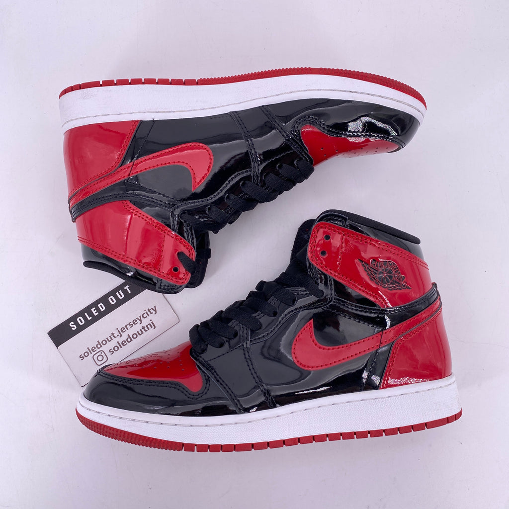 Air Jordan (GS) 1 Retro High OG "Patent Bred" 2021 Used Size 6Y
