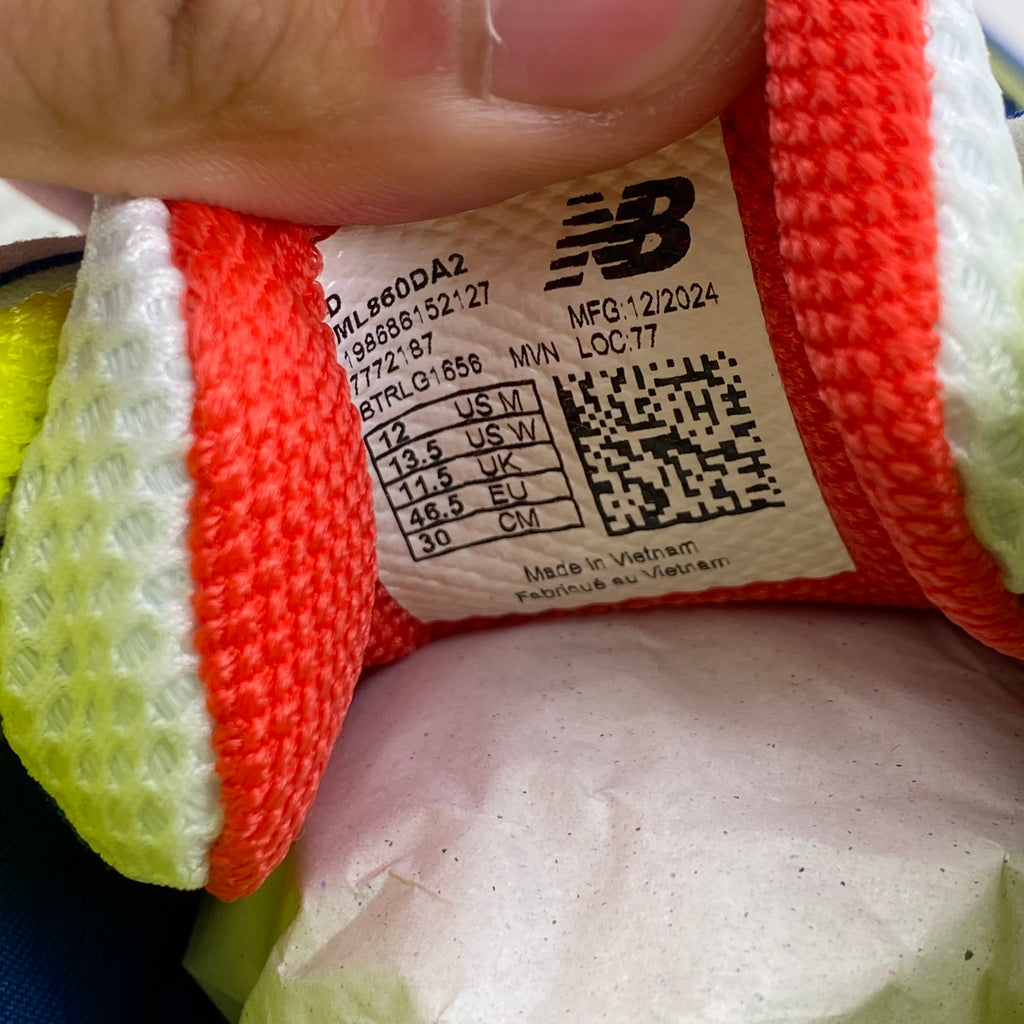 New Balance 860v2 "Ald Blue Yellow" 2024 New Size 12