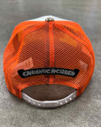 Chrome Hearts Trucker Hat "TRIPLE CROSS" New Orange Size OS