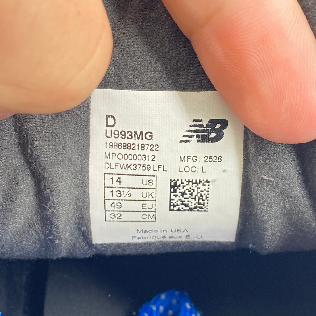 New Balance 993 "Msg Navy" 2025 Used Size 14