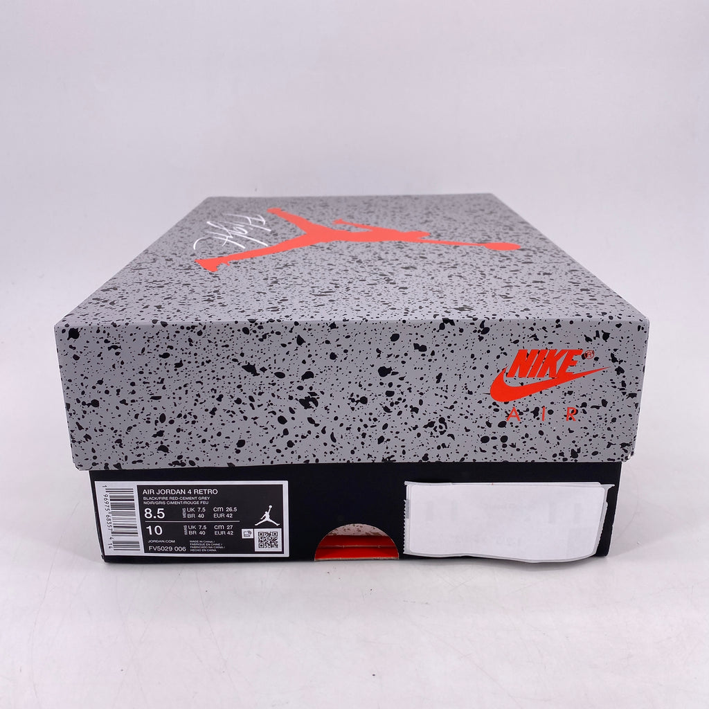 Air Jordan 4 Retro "Bred Reimagined" 2024 New Size 8.5
