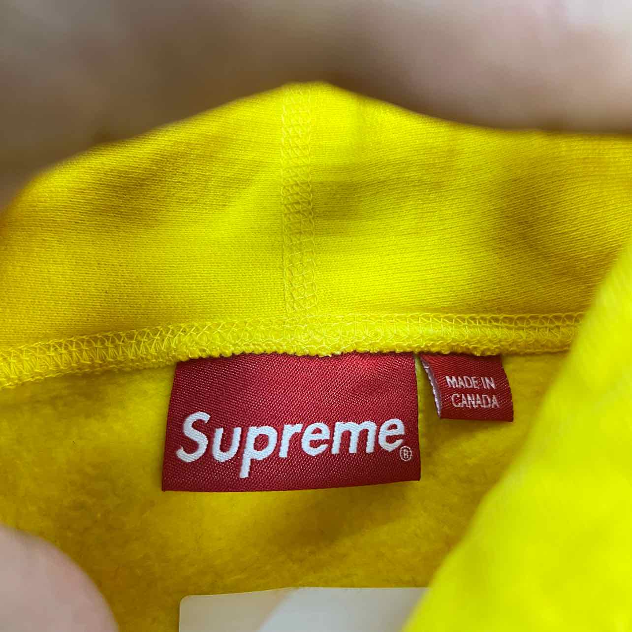 Supreme Hoodie "BANDANA BOX LOGO" Yellow Used Size S