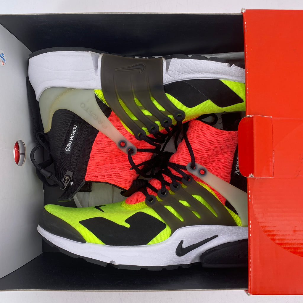 Nike Air Presto Mid "Acronym Volt" 2016 Used Size XXS (7-8)