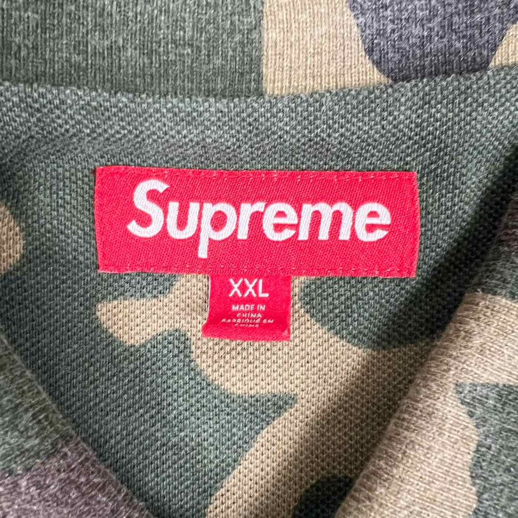 Supreme Polo "WASHED CAMO" Camo Used Size 2XL