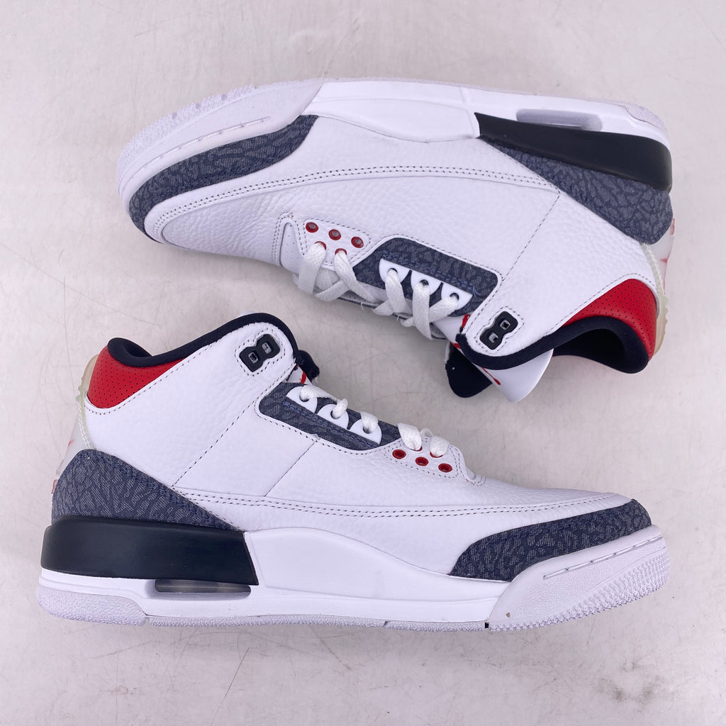 Air Jordan 3 Retro "Fire Red Denim" 2020 New Size 8