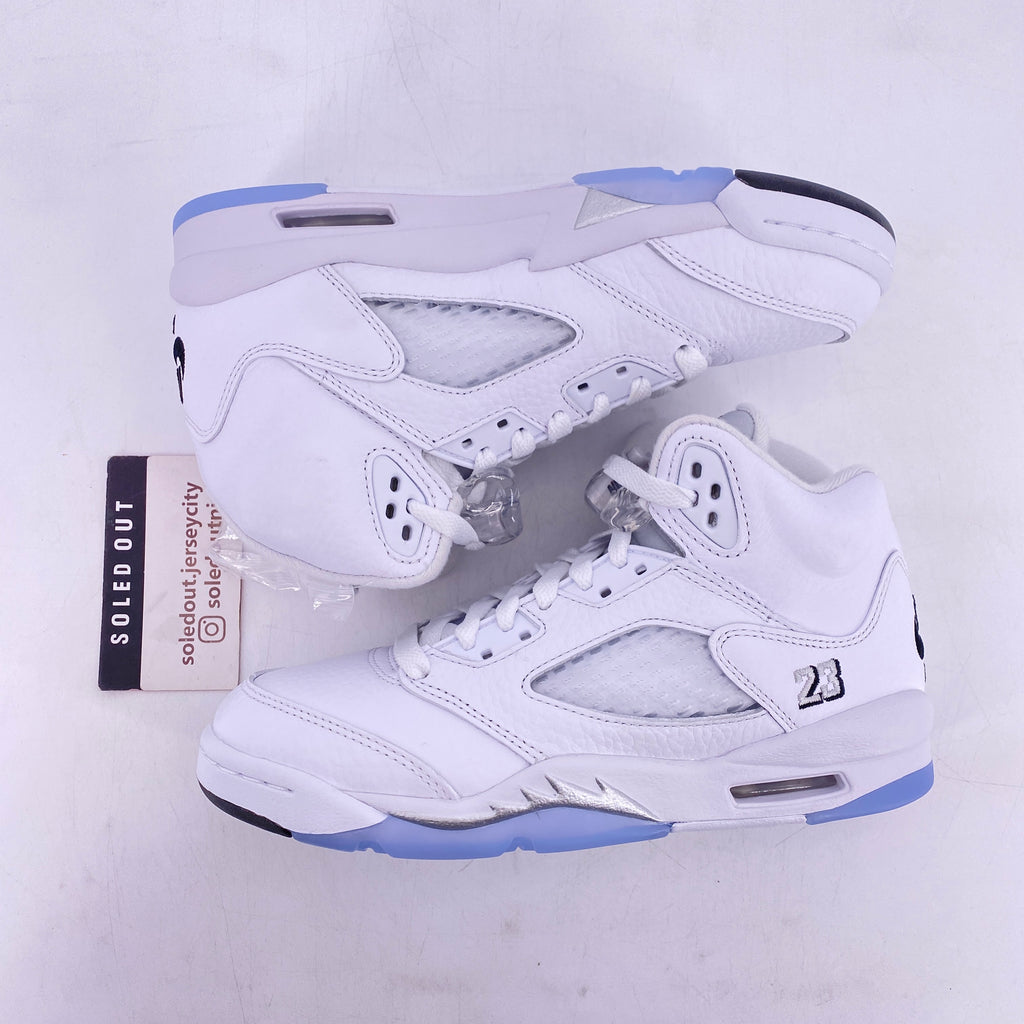 Air Jordan (GS) 5 Retro "White Metallic" 2026 New Size 4Y