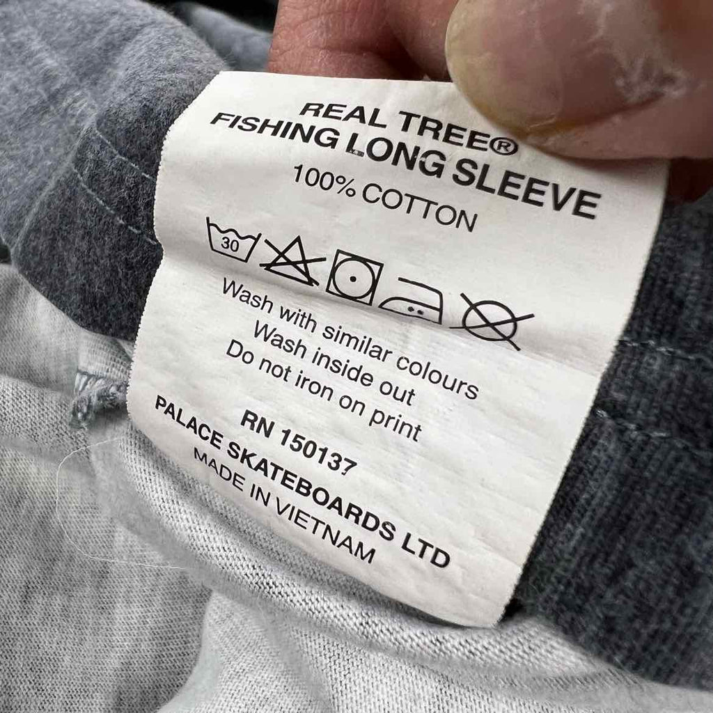 Palace Long Sleeve "TREELINE" Grey Used Size XL