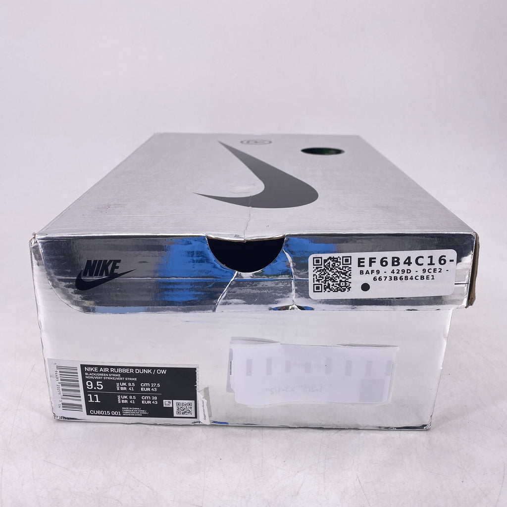 Nike Air Rubber Dunk / OW "Green Strike" 2020 New Size 9.5