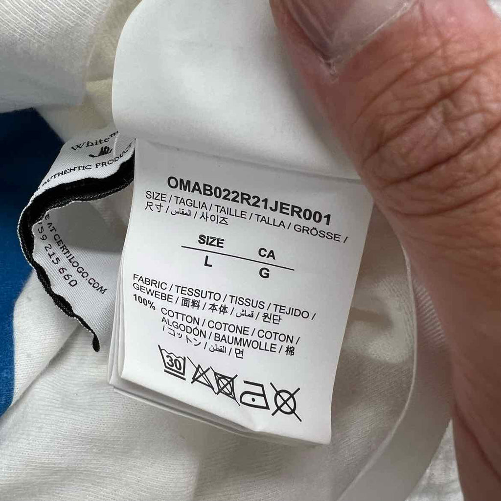 OFF-WHITE Long Sleeve "MONA LISA" White Used Size L