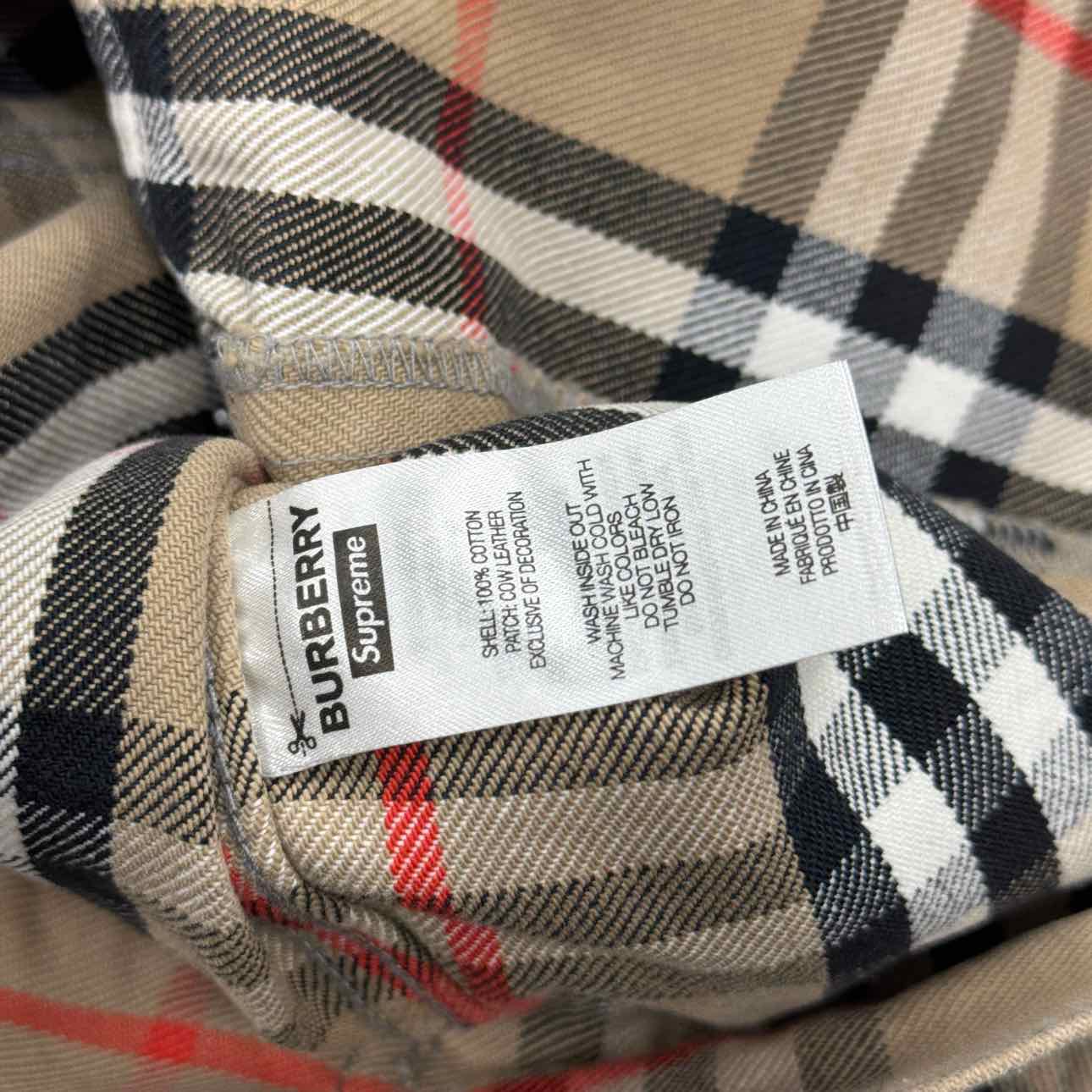 Supreme Jacket &quot;BURBERRY DENIM&quot; Beige New Size S