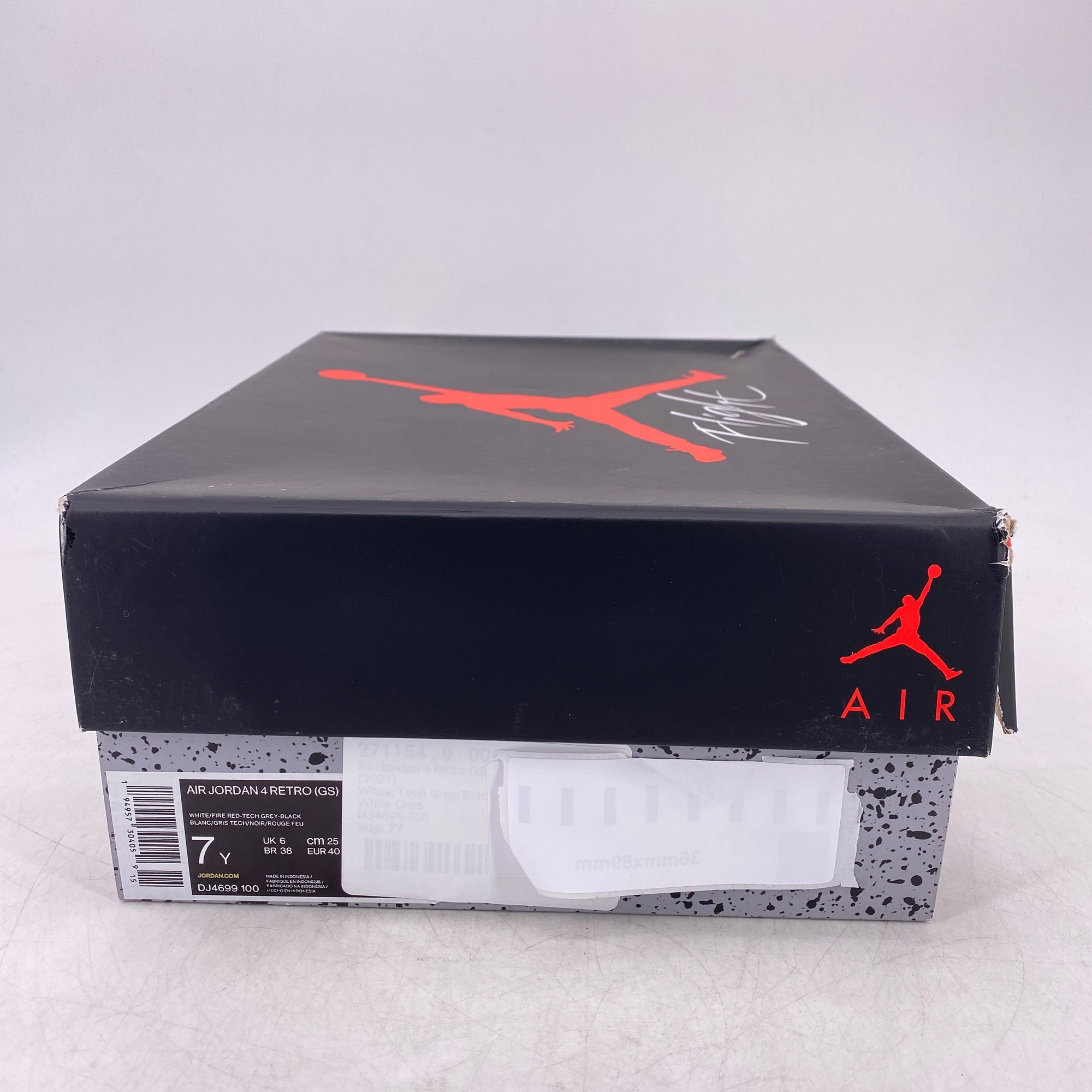 Air Jordan (GS) 4 Retro &quot;White Oreo&quot; 2021 New Size 7Y