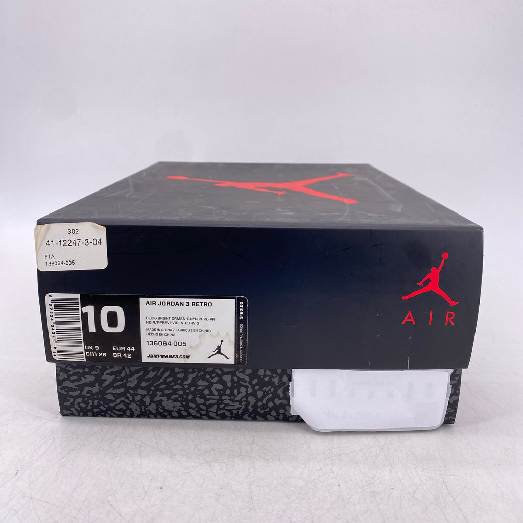 Air Jordan 3 Retro "Crimson" 2013 New Size 10