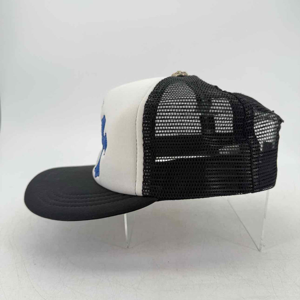 Chrome Hearts Trucker Hat "LEATHER CROSS" Used White Size OS