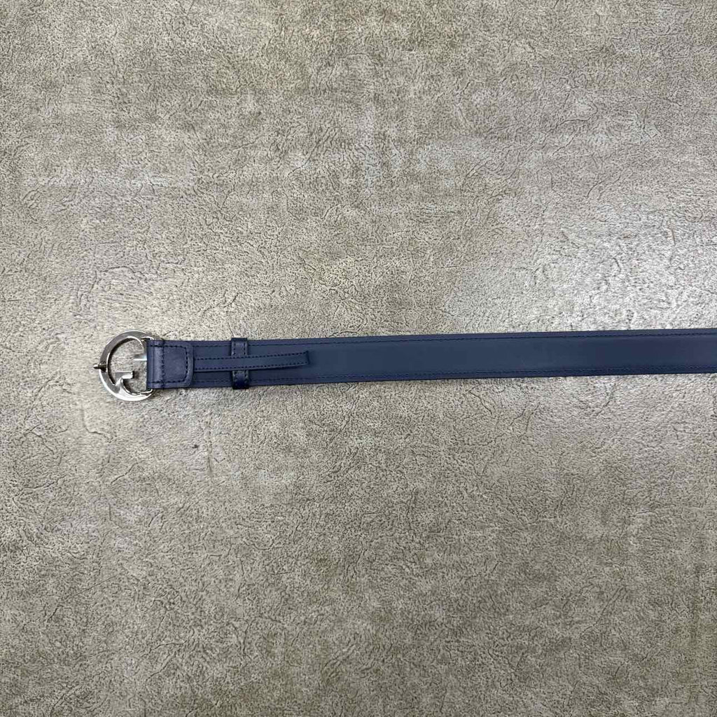Gucci Belt "SILVER BUCKLE" New Blue Size 48