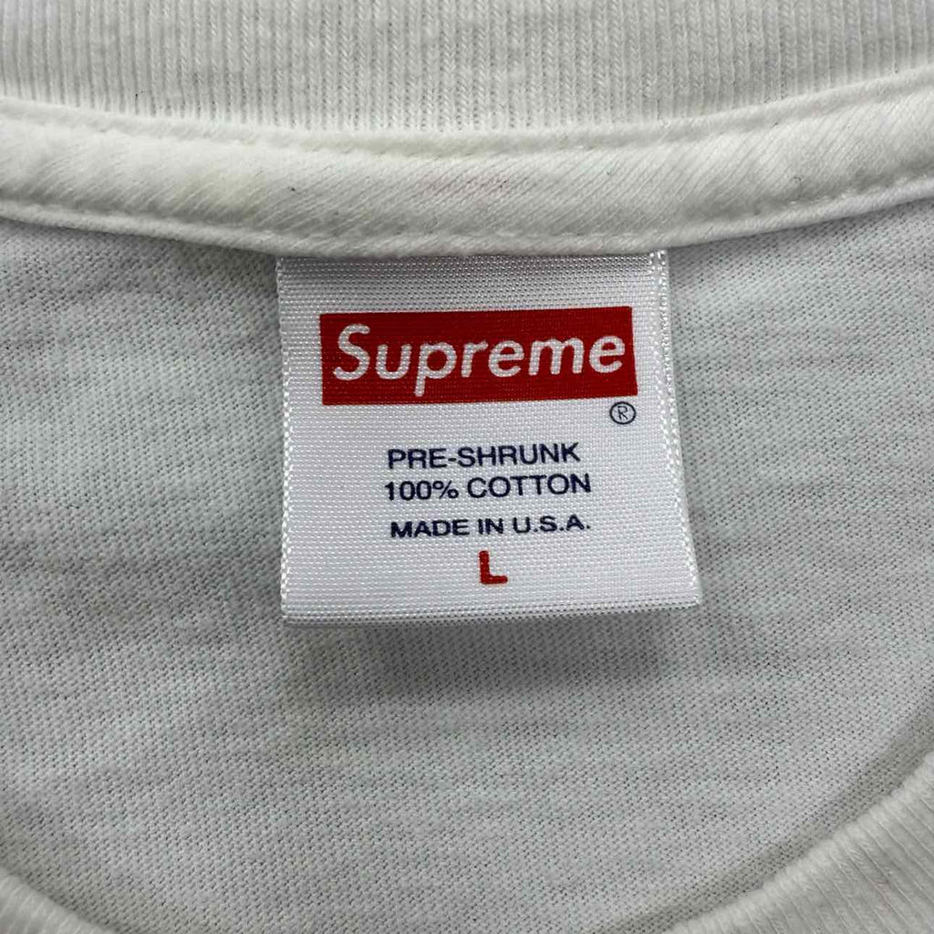 Supreme T-Shirt "GREETINGS FROM SUPREME" White Used Size L
