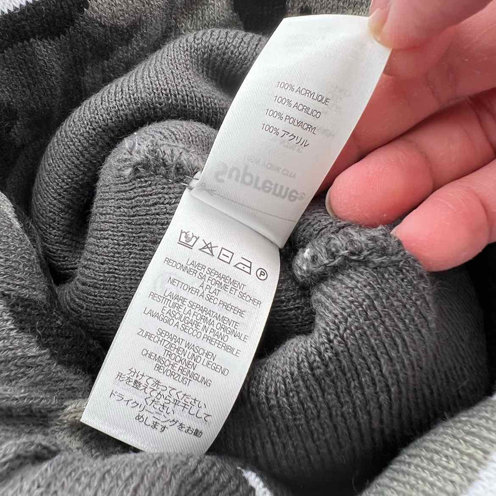 Supreme Beanie "SNOW CAMO" New Grey Size OS