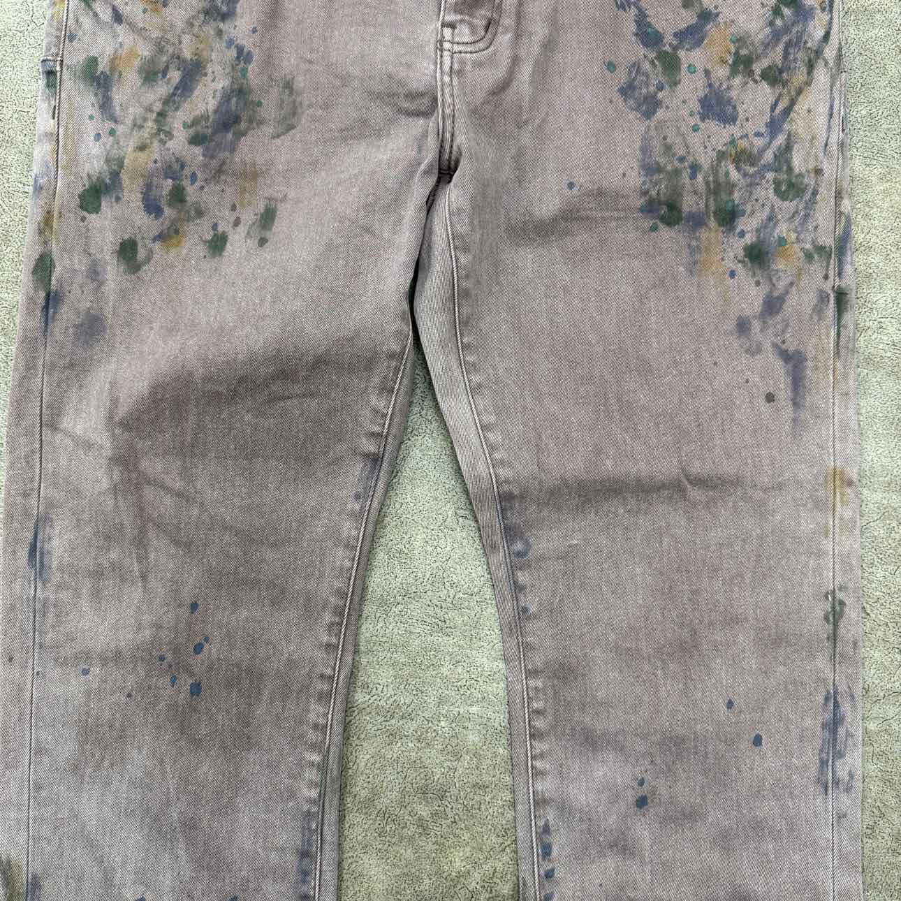 Purple Jeans &quot;PAINT SPLATTER&quot; Grey Used Size 38