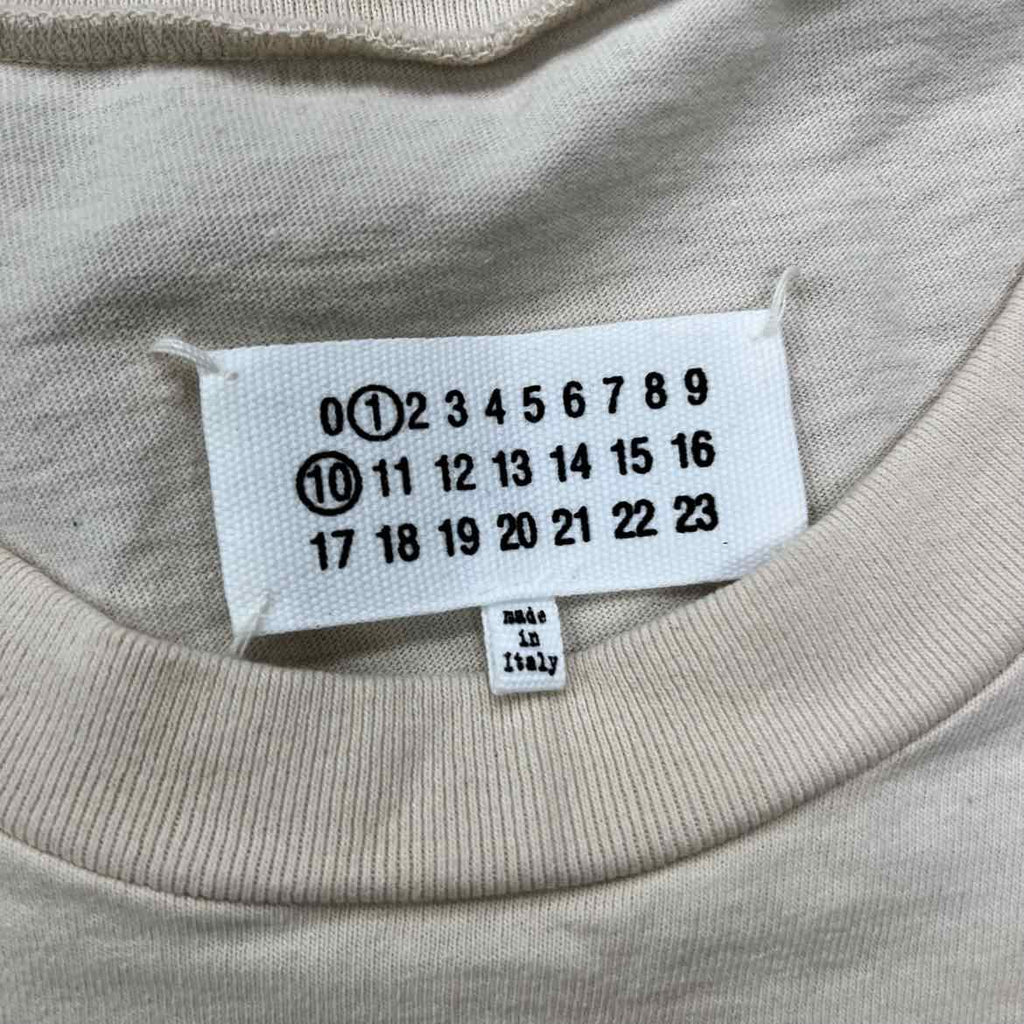 Maison Margiela T-Shirt "LOGO" Cream Used Size M