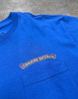 Chrome Hearts T-Shirt "SCROLL LOGO" Blue Used Size L