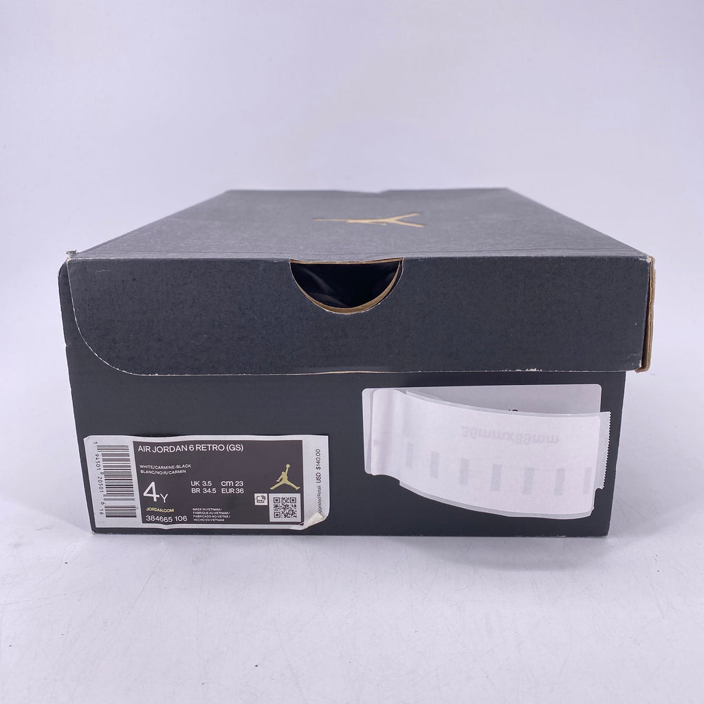 Air Jordan (GS) 6 Retro "Carmine" 2021 New Size 4Y