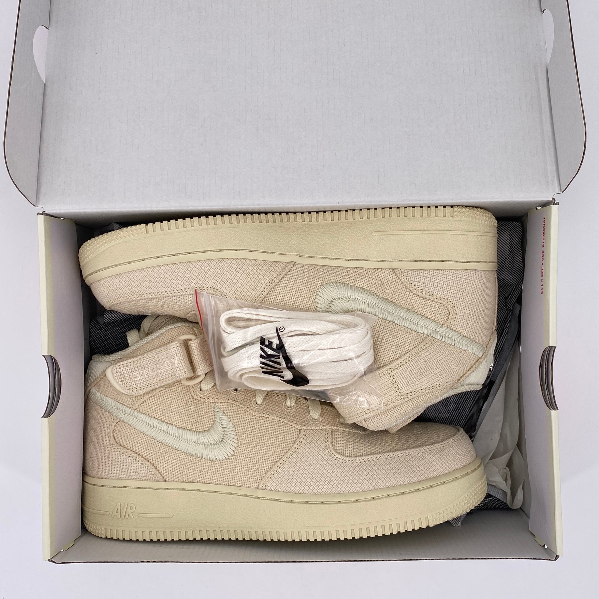 Nike Air Force 1 &#39;07 Mid &quot;Stussy Fossil&quot; 2022 New Size 9.5