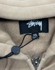 Stussy Zip Up "SPORT LOGO" Tan New Size 2XL