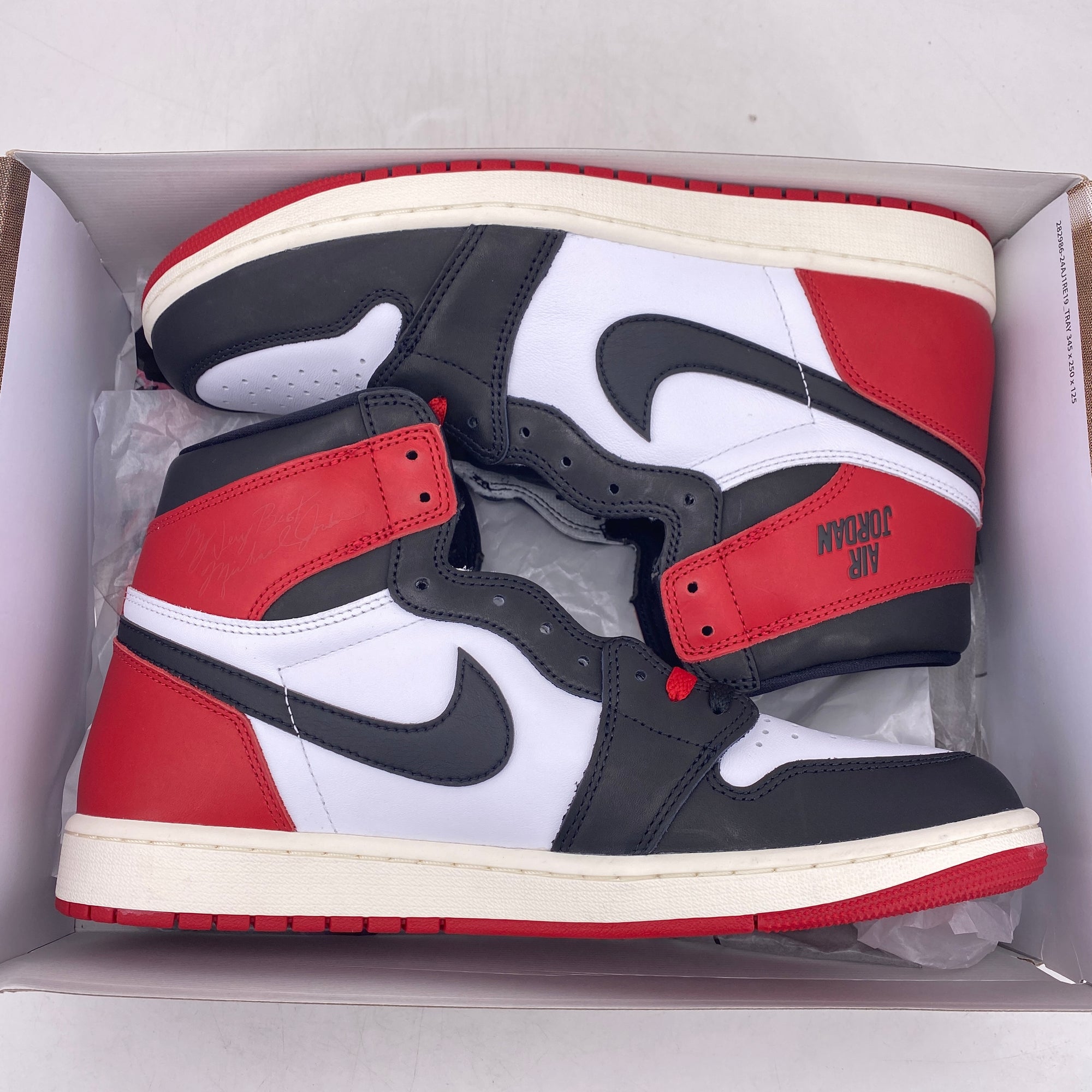 Air Jordan 1 Retro High OG &quot;Black Toe Reimagined&quot; 2025 New Size 12