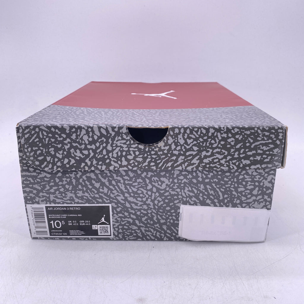 Air Jordan 3 Retro "Cardinal Red" 2022 New Size 10.5